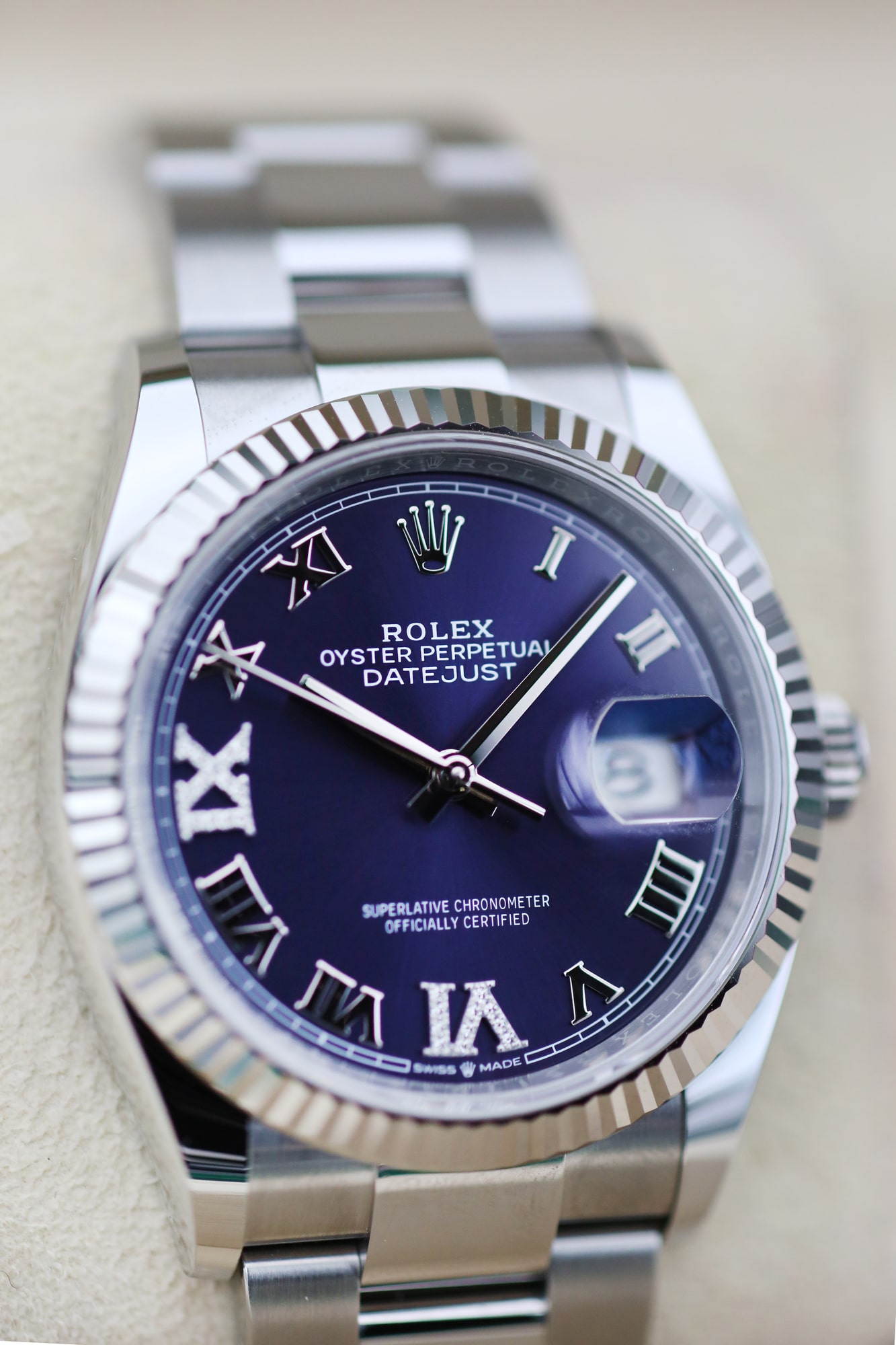 Rolex Datejust Aubergine Diamond 6 & 9 126234 36mm 2024 - Kettle Club