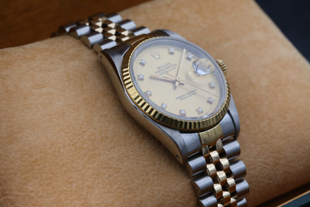 Rolex Datejust Champagne Diamond Dial 16233 36mm 1988 - Image 7